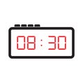 digital clock icon vector Royalty Free Stock Photo
