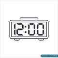 Digital Clock Icon Vector Template Illustration Design Royalty Free Stock Photo
