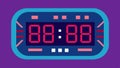 Digital Clock A large digital clock displaying a countdown timer hours minutes seconds with a futuristic design. The Royalty Free Stock Photo