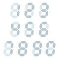 Digital clock number set. Electronic figures. Vector illustration eps 10 Royalty Free Stock Photo