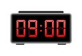 Digital clock number set. Time icon. Design element. Vector stock illustration. Royalty Free Stock Photo