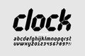 Digital clock style font design