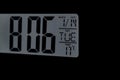 Digital clock with temperature sensor