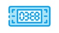 Digital Clock Time Icon, Modern & Simple Display, vector design Generative AI Royalty Free Stock Photo