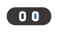 Digital Clock or Timer 00 Display Vector Icon, vector design Generative AI Royalty Free Stock Photo