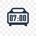 Digital clock vector icon isolated on transparent background, Di Royalty Free Stock Photo