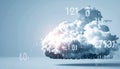 Digital Cloud Computing and Big Data Storage Concept Royalty Free Stock Photo