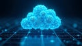 Digital Cloud Computing Concept Royalty Free Stock Photo