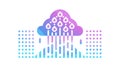 Digital Cloud Computing, Data Stream Technology Vector. vector design Generative AI Royalty Free Stock Photo