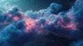 Digital cloud computing network connecting data points Royalty Free Stock Photo