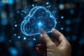 Digital Cloud Computing Network Data Security & User Access Concept Royalty Free Stock Photo
