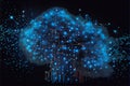Digital cloud computing technology concept. generative ai Royalty Free Stock Photo