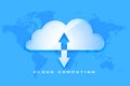 digital cloud computing web server background for secure database