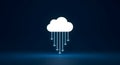 Digital Cloud Data Download Icon for Global Connectivity and Technology Services Royalty Free Stock Photo