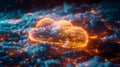 Digital Cloud Harmony: Data Sync in a Minimalist Symphony. Concept Data Sync, Cloud Computing,