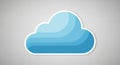 Digital cloud icon symbolizing cloud computing data storage and online services Royalty Free Stock Photo