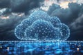 Digital Cloud Network, A Connected Future Royalty Free Stock Photo
