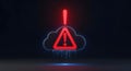 Digital Cloud Security Alert: Identifying Data Risk and System Failure for IT Professionals Royalty Free Stock Photo