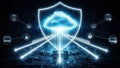 Digital Cloud Security Network Data Protection Concept Royalty Free Stock Photo