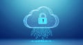 Digital Cloud Security Protects Sensitive Data: Secure Information Storage for Tech Professionals. Royalty Free Stock Photo