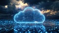 Digital cloud technology revolutionizes data storage virtual environment global impact