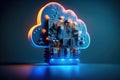 The digital Cloud: Your Ultimate Information Storage Solution - Generative AI Royalty Free Stock Photo