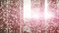 Digital code on blur city background. Abstract Binary code. Royalty Free Stock Photo