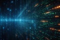 Digital code cascade Binary data streams in matrix background Royalty Free Stock Photo