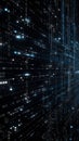 Digital code cascade Binary data streams in matrix background Royalty Free Stock Photo