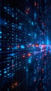 Digital code cascade Binary data streams in matrix background Royalty Free Stock Photo