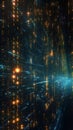 Digital code cascade Binary data streams in matrix background Royalty Free Stock Photo