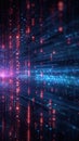 Digital code cascade Binary data streams in matrix background Royalty Free Stock Photo