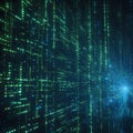 Digital code cascade Binary data streams in matrix background Royalty Free Stock Photo
