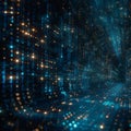 Digital code cascade Binary data streams in matrix background Royalty Free Stock Photo