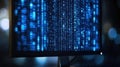 Digital Code Displayed on a Computer Monitor Royalty Free Stock Photo