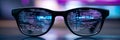 Digital Code Glasses Future tech programming innovation vision data Symbolizes seeing code digital world and the future