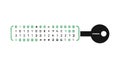 Digital Code Key Binary Security Vector, vector design Generative AI Royalty Free Stock Photo