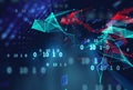 Digital code number abstract technology background