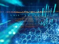 Digital code number abstract technology background