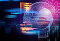 Digital code number abstract technology background