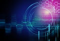 Digital code number abstract technology background
