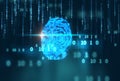 Digital code number abstract technology background