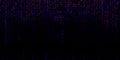 Digital code pattern. Matrix binary malware code. Algorithmic big data background Royalty Free Stock Photo