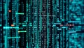 Digital code screen, data, technology, programming, code display, digital data Generative AI Royalty Free Stock Photo