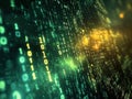 Digital Code Streams Flowing Visually, Abstract Technology Concept