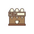 Digital Coffee Maker vector concept brown icon Royalty Free Stock Photo
