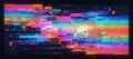 Digital colorful glitch art abstract background generating static noise Royalty Free Stock Photo
