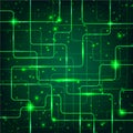 Abstract technological circuitry network design with glowing interconnected lines. Royalty Free Stock Photo