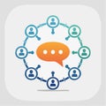 Digital Communication Network Concept Icon Royalty Free Stock Photo
