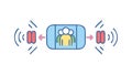Digital Communication Networking People Vector, vector design Generative AI Royalty Free Stock Photo